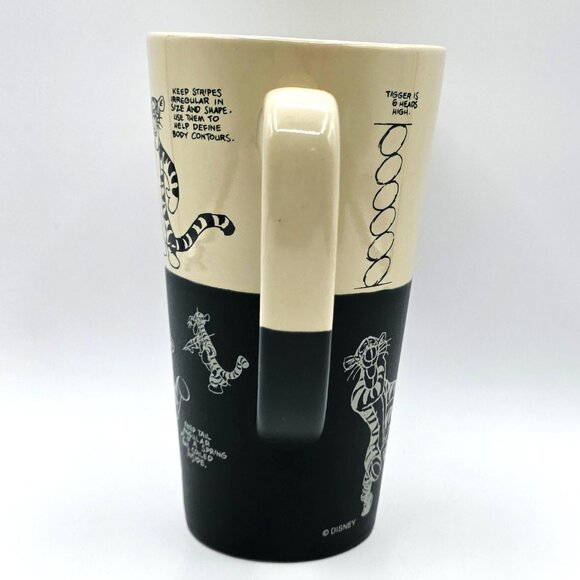 Disney World Tigger Tall Latte Coffee Cup Mug How to Draw Sketch Animation 6" - Picture 4 of 9